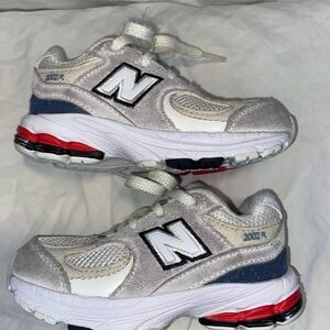 New Balance Kids' Gray, Red, Blue Sneakers Toddler Size 8